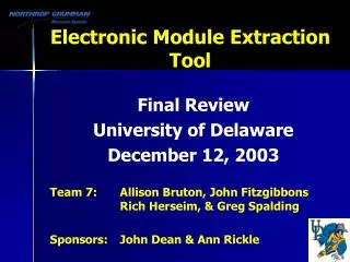 Electronic Module Extraction Tool