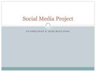 Social Media Project