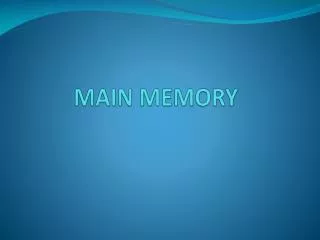 main memory