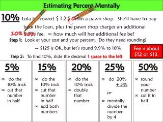 Estimating Percent Mentally