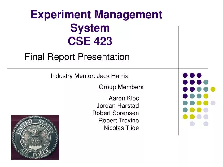experiment management system cse 423