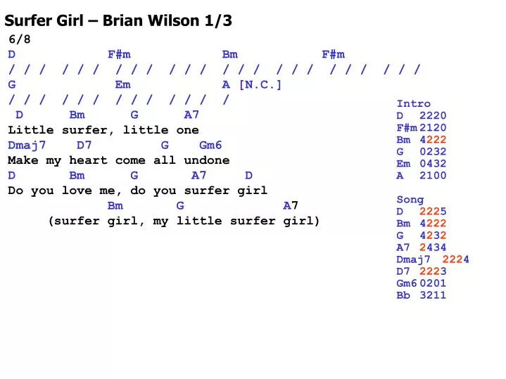 surfer girl brian wilson 1 3