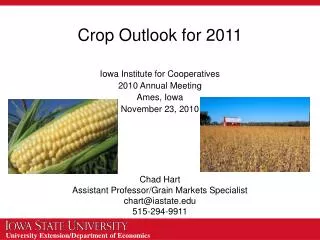 Crop Outlook for 2011