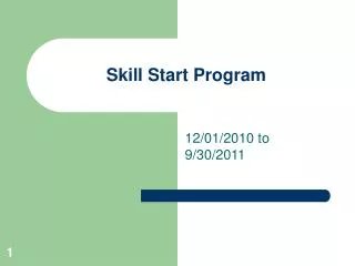 Skill Start Program