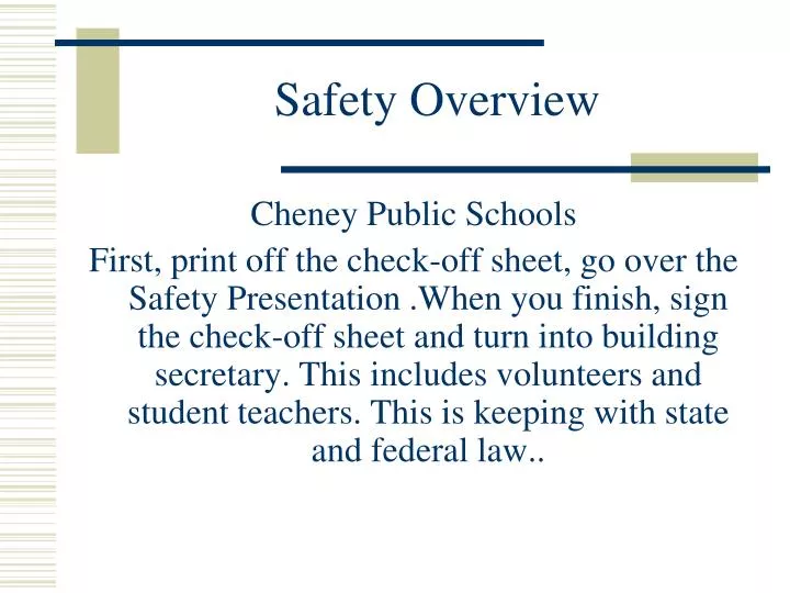 safety overview
