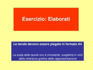 esercizio elaborati