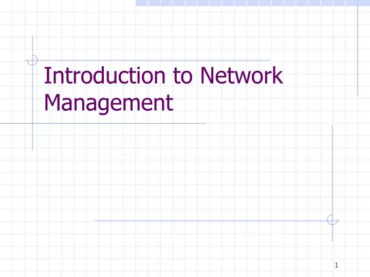 introduction to network management