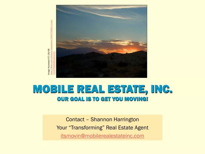 mobile real estate inc our goal is to get you moving