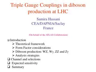 Triple Gauge Couplings in diboson production at LHC