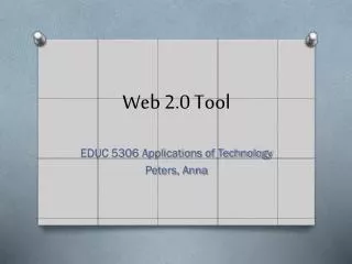 Web 2.0 Tool