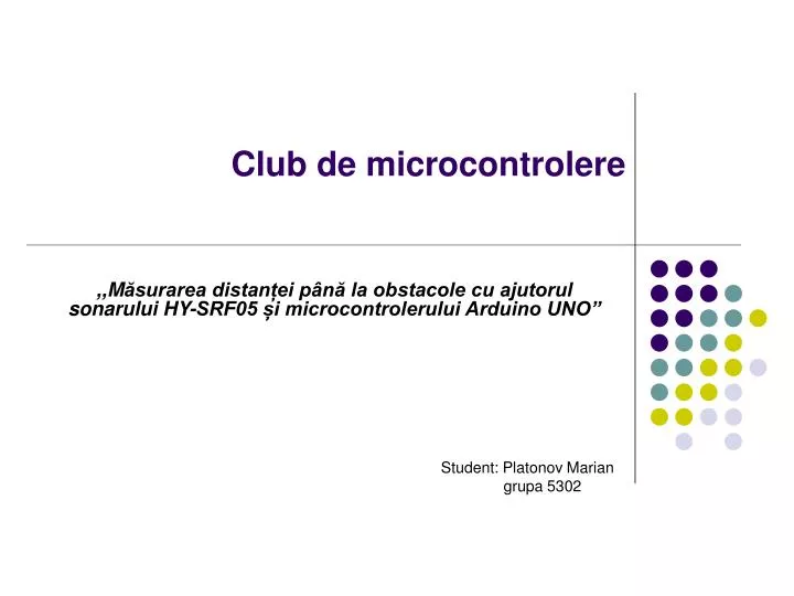 club de microcontrolere