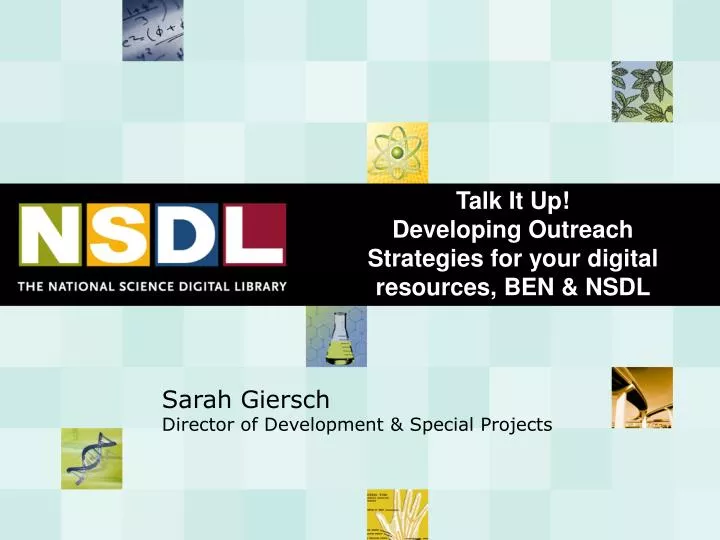 talk it up developing outreach strategies for your digital resources ben nsdl