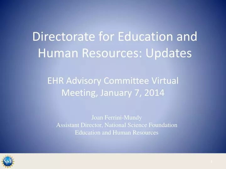 directorate for education and human resources updates