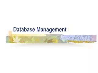 Database Management