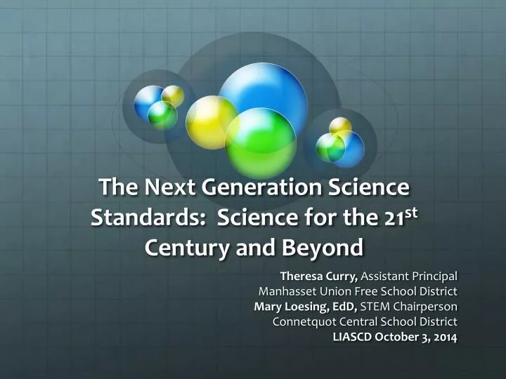 the next generation science standards science for the 21 st century and beyond