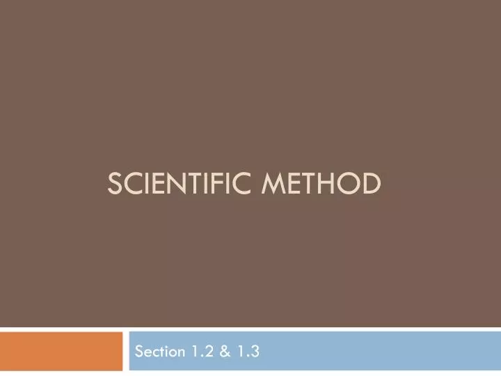 scientific method