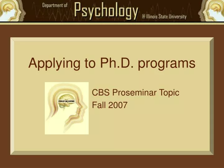 applying to ph d programs