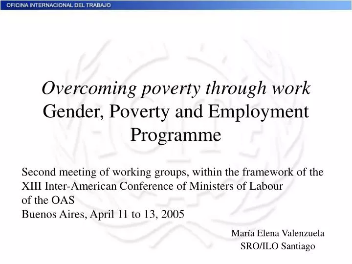 overcoming poverty through work gender poverty and employment programme
