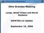 Comprehensive Overview of SAFETEA-LU Updates for Urban and Rural Transportation Systems - slide 1