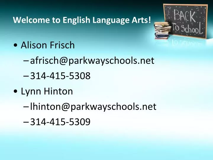 welcome to english language arts