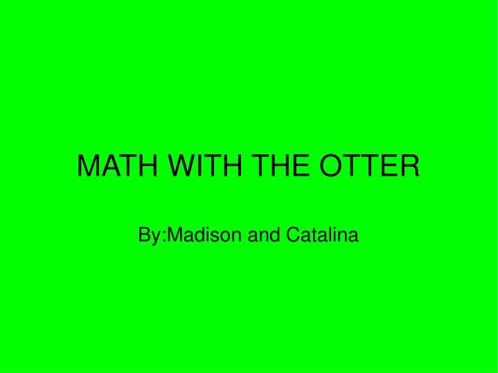 math with the otter