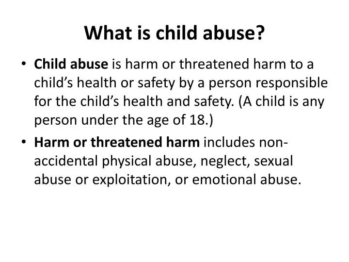 what is child abuse