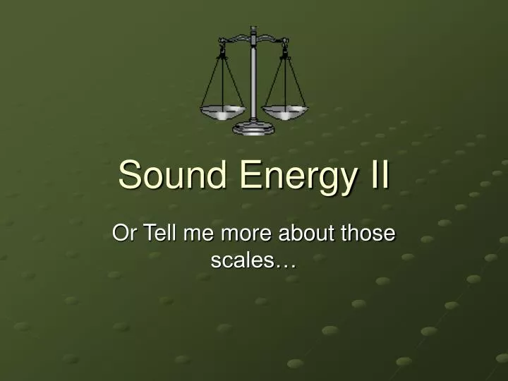 sound energy ii