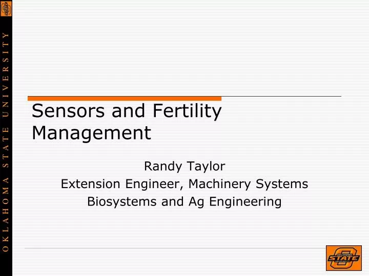 sensors and fertility management