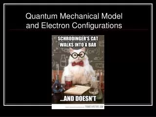 Quantum Mechanical Model and Electron Configurations