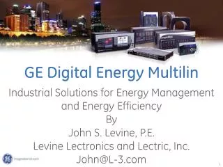 GE Digital Energy Multilin