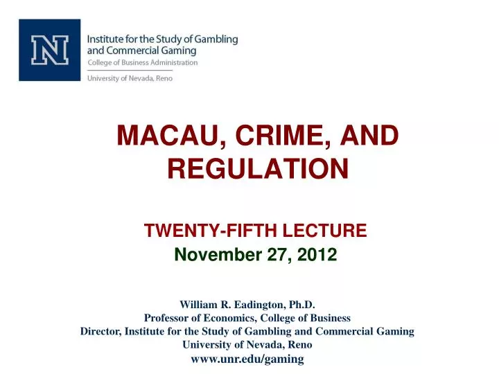 macau crime and regulation