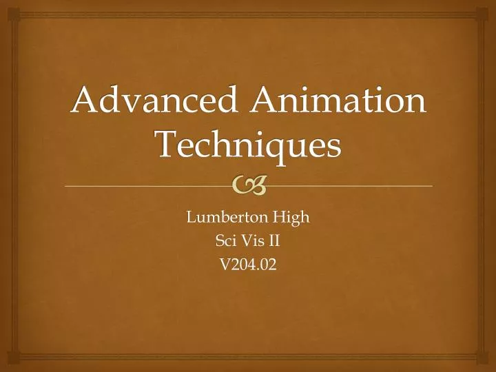 advanced animation techniques