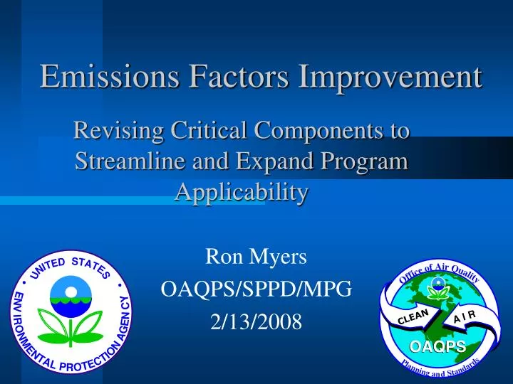 emissions factors improvement