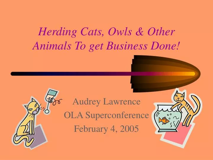herding cats owls other animals to get business done