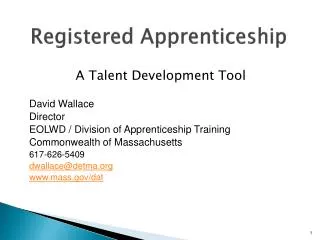 Registered Apprenticeship