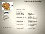 North Side Junior High September Events - slide 1