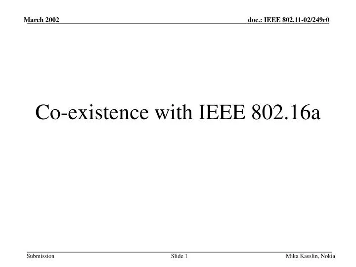 co existence with ieee 802 16a
