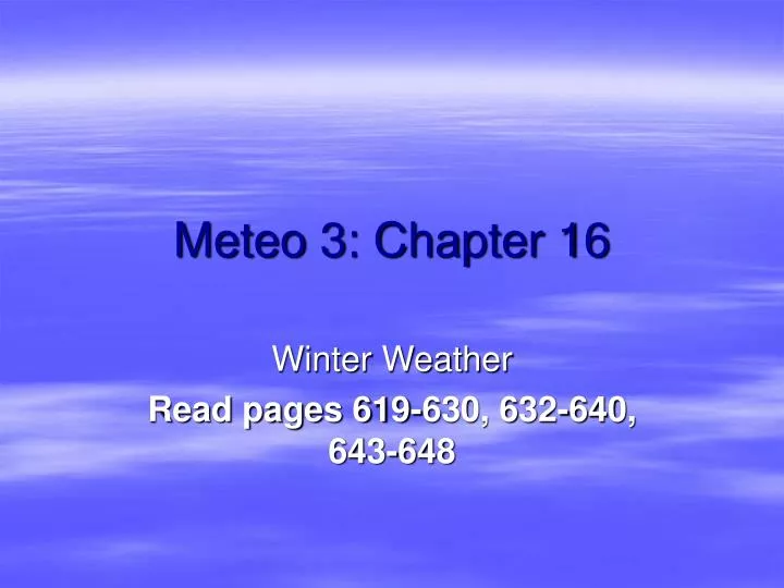 meteo 3 chapter 16