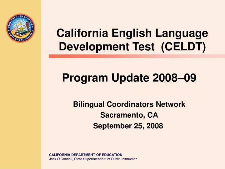 program update 2008 09 bilingual coordinators network sacramento ca september 25 2008