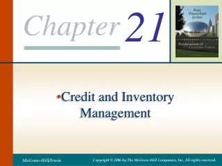Credit and Inventory Management