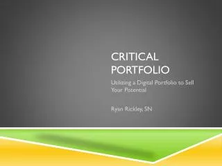 Critical portfolio
