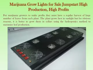 Marijuana Grow Lights for Sale Jumpstart High Production, Hi