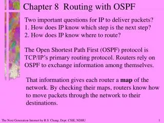 Chapter 8 Routing with OSPF