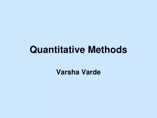 quantitative methods