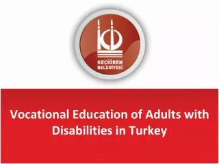 Vocational Education of Adults with Disabilities in Turkey