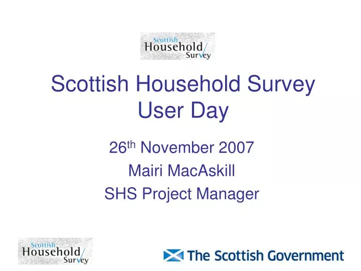 scottish household survey user day