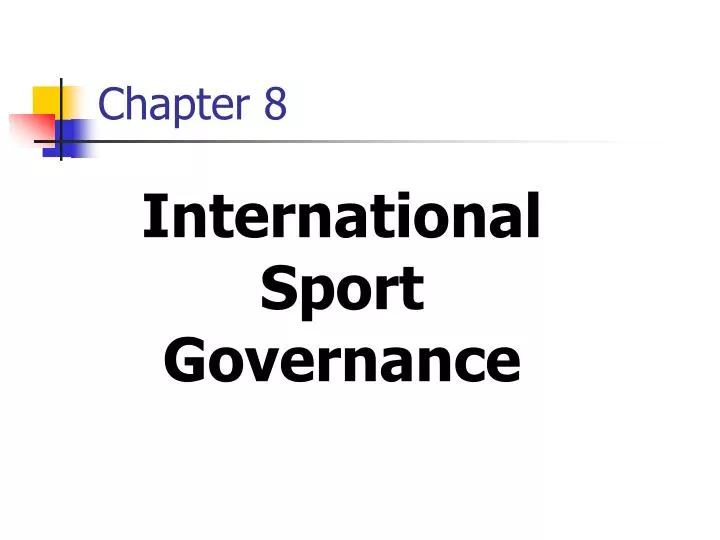 international sport governance