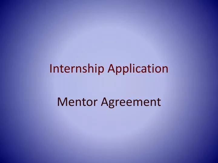 internship application