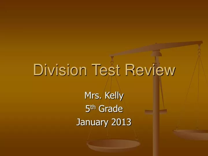 division test review
