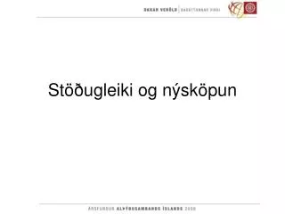st ugleiki og n sk pun